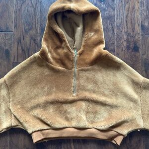 BDG Half Zip Cropped Hoodie